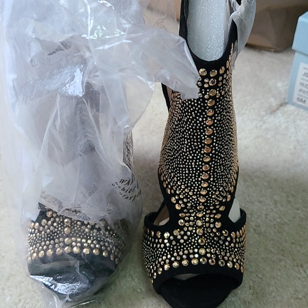 Black and Bronze heels